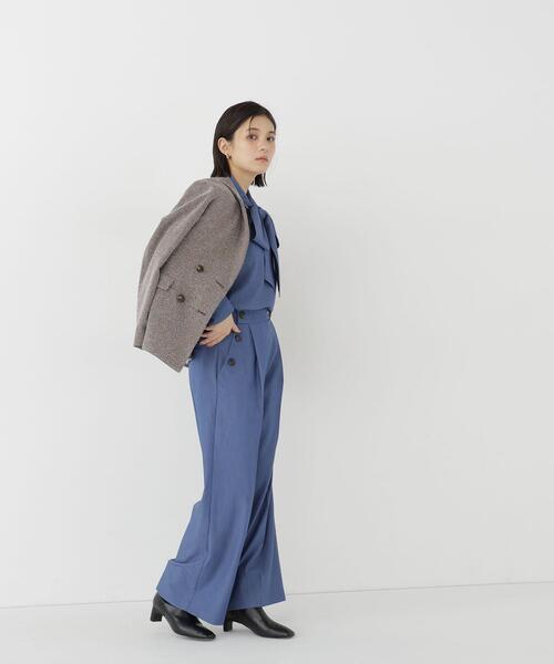 NATURAL BEAUTY BASIC(ナチュラルビューティーベーシック)の「デニムライク SETUP リボンボウタイブラウス(シャツ/ブラウス・レディース・ブルー/ネイビー・FREE)」の5枚目の写真