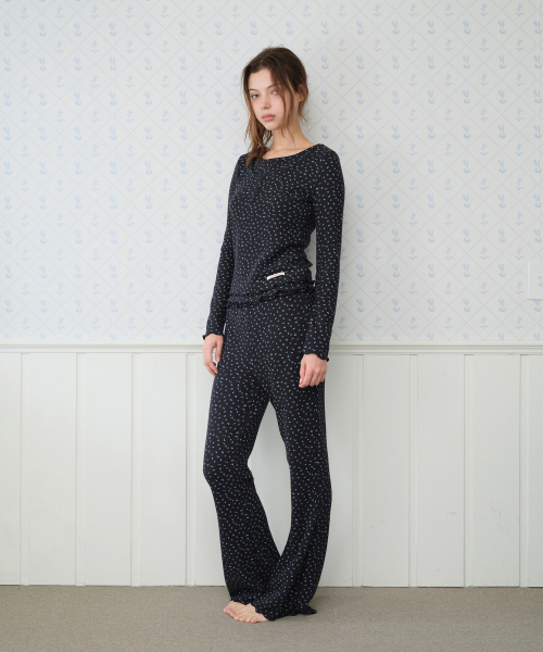 AMESWORLDWIDE（アメスワールドワイド）の「CLASSIC FLOWER BOOT CUT PANTS NAVY（その他パンツ・レディース・その他・SMALL/MEDIUM）」の5枚目の写真