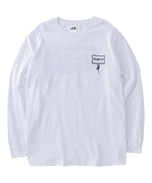 KAVU(カブー)の「KAVU/カブー Hanging Frog LS Tee/ハンギングフロッグ ロングスリーブ Tシャツ(Tシャツ/カットソー・メンズ・ブラック/ホワイト・MEDIUM/X-LARGE/LARGE)」の3枚目の写真