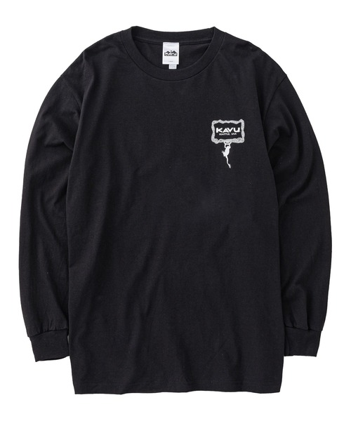 KAVU(カブー)の「KAVU/カブー Hanging Frog LS Tee/ハンギングフロッグ ロングスリーブ Tシャツ(Tシャツ/カットソー・メンズ・ブラック/ホワイト・MEDIUM/X-LARGE/LARGE)」の6枚目の写真