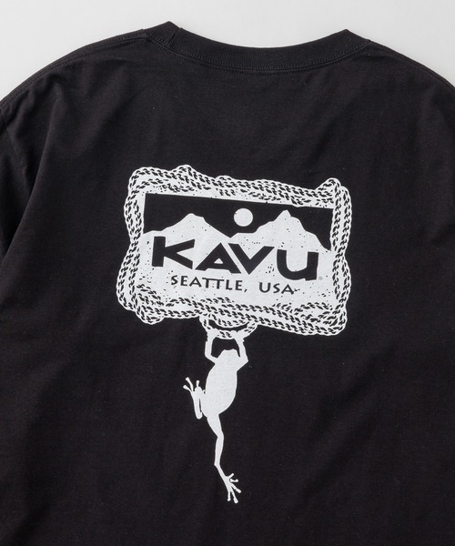 KAVU(カブー)の「KAVU/カブー Hanging Frog LS Tee/ハンギングフロッグ ロングスリーブ Tシャツ(Tシャツ/カットソー・メンズ・ブラック/ホワイト・MEDIUM/X-LARGE/LARGE)」の8枚目の写真
