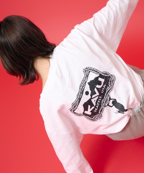 KAVU(カブー)の「KAVU/カブー Hanging Frog LS Tee/ハンギングフロッグ ロングスリーブ Tシャツ(Tシャツ/カットソー・メンズ・ブラック/ホワイト・MEDIUM/X-LARGE/LARGE)」の10枚目の写真