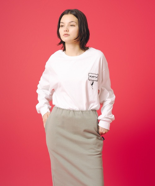 KAVU(カブー)の「KAVU/カブー Hanging Frog LS Tee/ハンギングフロッグ ロングスリーブ Tシャツ(Tシャツ/カットソー・メンズ・ブラック/ホワイト・MEDIUM/X-LARGE/LARGE)」の12枚目の写真