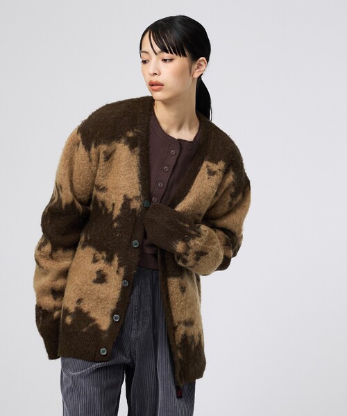 Gramicci(グラミチ)の「【Gramicci / グラミチ】MOHAIR CARDIGAN / モヘアカーディガン/ユニセックス(ニット/セーター・メンズ・イエロー系その他/ベージュ系その他・L/M)」の2枚目の写真