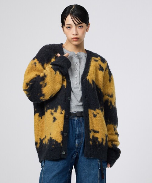 Gramicci(グラミチ)の「【Gramicci / グラミチ】MOHAIR CARDIGAN / モヘアカーディガン/ユニセックス(ニット/セーター・メンズ・イエロー系その他/ベージュ系その他・L/M)」の1枚目の写真