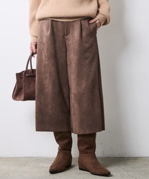 フェイクスエードクロップドパンツ＜大きいサイズ有＞シックスタイル