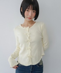 メロウ ウェーブ リボン カーディガン/2026 AW COLLECTION