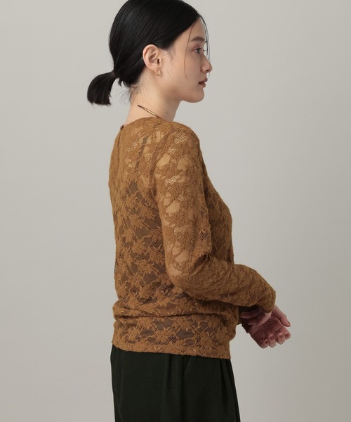 A part by(アパートバイ)の「キモウレースカット_長袖/(Tシャツ/カットソー・レディース・キャメル/ブラウン/ホワイト・FREE)」の14枚目の写真
