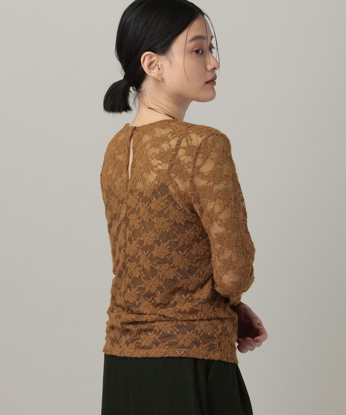 A part by(アパートバイ)の「キモウレースカット_長袖/(Tシャツ/カットソー・レディース・キャメル/ブラウン/ホワイト・FREE)」の15枚目の写真