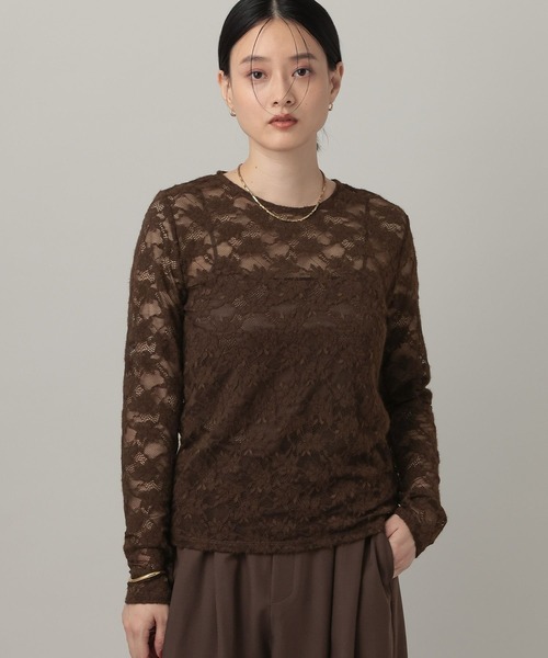 A part by(アパートバイ)の「キモウレースカット_長袖/(Tシャツ/カットソー・レディース・キャメル/ブラウン/ホワイト・FREE)」の19枚目の写真