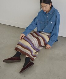 【Penneys（ぺニーズ）別注】起毛ジャガードニットナロースカート