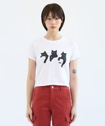 ナンマンキャット クロップTシャツ [ホワイト]