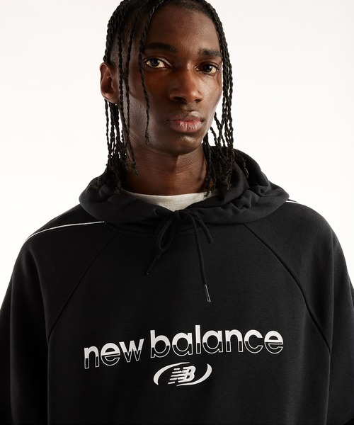 NEW BALANCE(ニューバランス)の「Trackside スウェットフーディ(裏毛)(パーカー・メンズ・ブラック/ネイビー/ライトグレー/アッシュブラウン・LARGE/XX-LARGE/X-LARGE/MEDIUM/SMALL)」の18枚目の写真