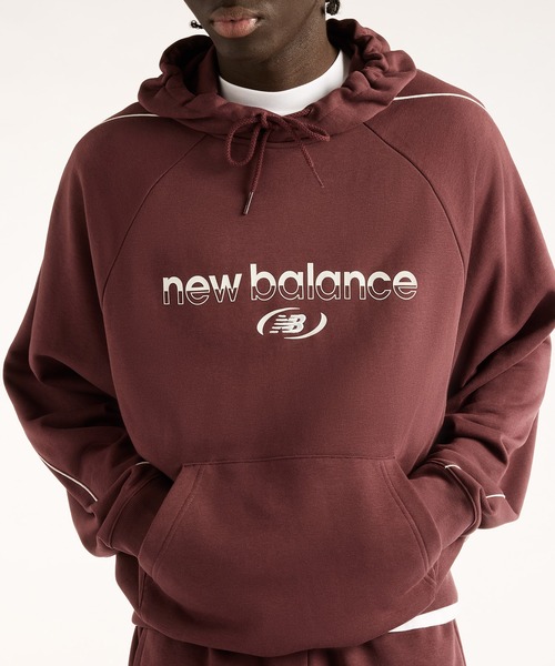 NEW BALANCE(ニューバランス)の「Trackside スウェットフーディ(裏毛)(パーカー・メンズ・ブラック/ネイビー/ライトグレー/アッシュブラウン・LARGE/XX-LARGE/X-LARGE/MEDIUM/SMALL)」の7枚目の写真