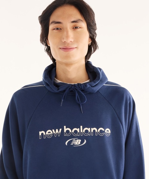NEW BALANCE(ニューバランス)の「Trackside スウェットフーディ(裏毛)(パーカー・メンズ・ブラック/ネイビー/ライトグレー/アッシュブラウン・LARGE/XX-LARGE/X-LARGE/MEDIUM/SMALL)」の12枚目の写真