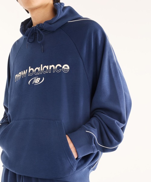 NEW BALANCE(ニューバランス)の「Trackside スウェットフーディ(裏毛)(パーカー・メンズ・ブラック/ネイビー/ライトグレー/アッシュブラウン・LARGE/XX-LARGE/X-LARGE/MEDIUM/SMALL)」の13枚目の写真