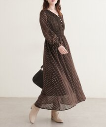 ピンタックプリーツお上品ワンピース