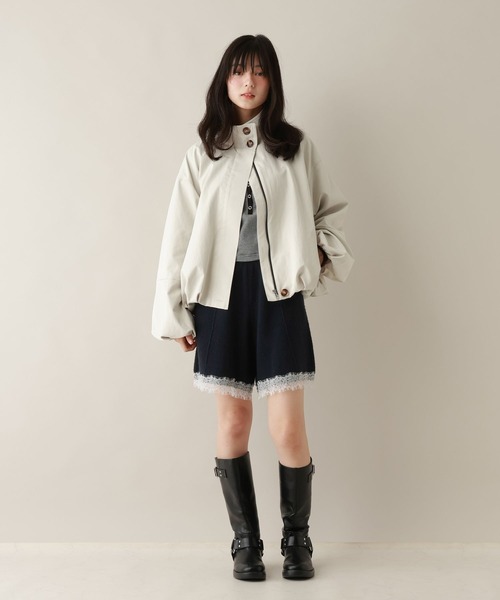 RAGEBLUE(レイジブルー)の「レースニットショートパンツ/セットアップ対応(その他パンツ・レディース・グレー系/ネイビー・FREE)」の7枚目の写真