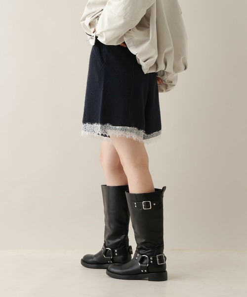 RAGEBLUE(レイジブルー)の「レースニットショートパンツ/セットアップ対応(その他パンツ・レディース・グレー系/ネイビー・FREE)」の9枚目の写真