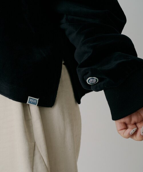 goocy(グーシー)の「【DISCUS】ベロアラグビーシャツ(シャツ/ブラウス・レディース・グレー/ブラウン/ブラック・MEDIUM/LARGE)」の5枚目の写真