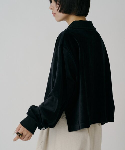 goocy(グーシー)の「【DISCUS】ベロアラグビーシャツ(シャツ/ブラウス・レディース・グレー/ブラウン/ブラック・MEDIUM/LARGE)」の6枚目の写真