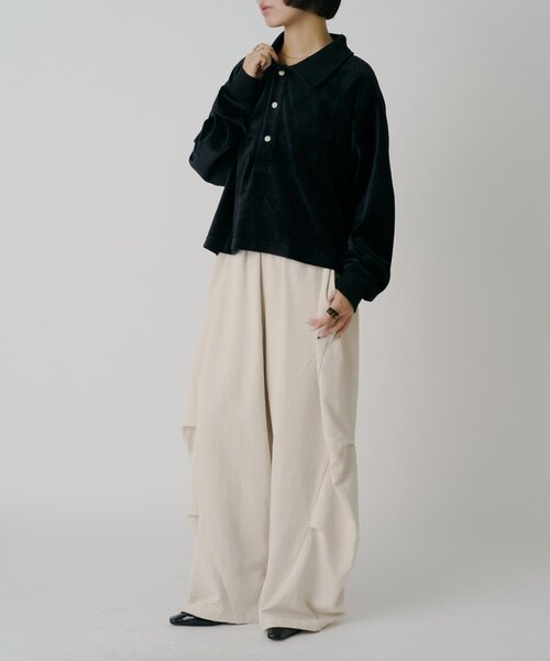 goocy(グーシー)の「【DISCUS】ベロアラグビーシャツ(シャツ/ブラウス・レディース・グレー/ブラウン/ブラック・MEDIUM/LARGE)」の9枚目の写真