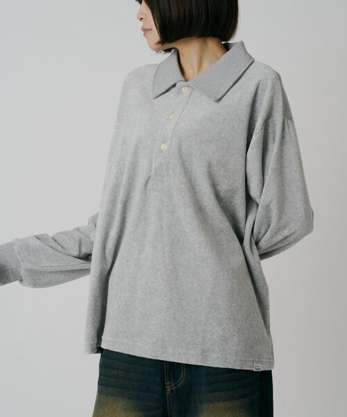 goocy(グーシー)の「【DISCUS】ベロアラグビーシャツ(シャツ/ブラウス・レディース・グレー/ブラウン/ブラック・MEDIUM/LARGE)」の14枚目の写真