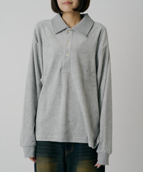 goocy(グーシー)の「【DISCUS】ベロアラグビーシャツ(シャツ/ブラウス・レディース・グレー/ブラウン/ブラック・MEDIUM/LARGE)」の16枚目の写真