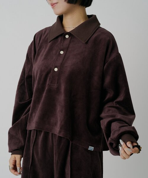 goocy(グーシー)の「【DISCUS】ベロアラグビーシャツ(シャツ/ブラウス・レディース・グレー/ブラウン/ブラック・MEDIUM/LARGE)」の17枚目の写真