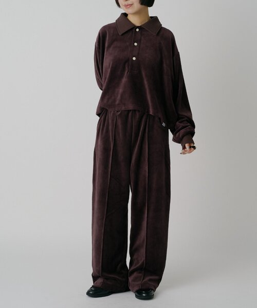 goocy(グーシー)の「【DISCUS】ベロアラグビーシャツ(シャツ/ブラウス・レディース・グレー/ブラウン/ブラック・MEDIUM/LARGE)」の19枚目の写真