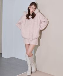 ダブルボタンツイードショートパンツ