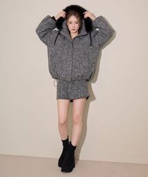ダブルボタンツイードショートパンツ