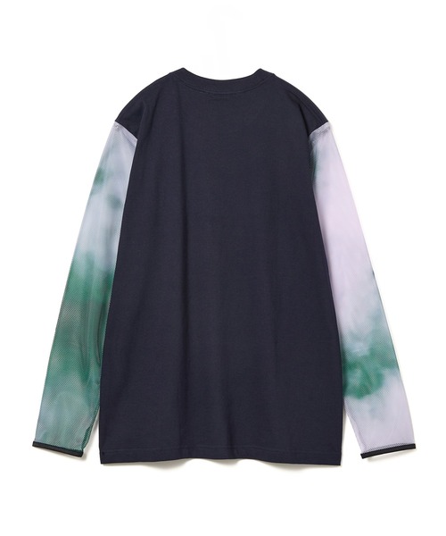NON TOKYO（ノントーキョー）の「PRINT MESH SLEEVE C/S（Tシャツ/カットソー・レディース・ネイビー系/ブラック×ピンク・FREE）」の10枚目の写真