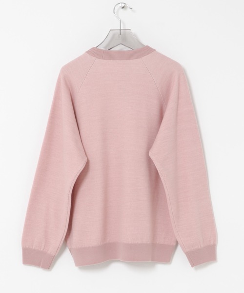 ATON(エイトン)の「ATON CREW-NECK SWEATER(ニット/セーター・メンズ・チャコールグレー/ピンク・4/6)」の3枚目の写真