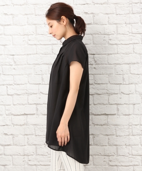 LEPSIM(レプシィム)の「シャツチュニックワンピースSS 724223(チュニック・レディース・オフホワイト/ブラック/グレイッシュベージュ・LARGE/MEDIUM)」の7枚目の写真