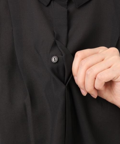 LEPSIM(レプシィム)の「シャツチュニックワンピースSS 724223(チュニック・レディース・オフホワイト/ブラック/グレイッシュベージュ・LARGE/MEDIUM)」の12枚目の写真