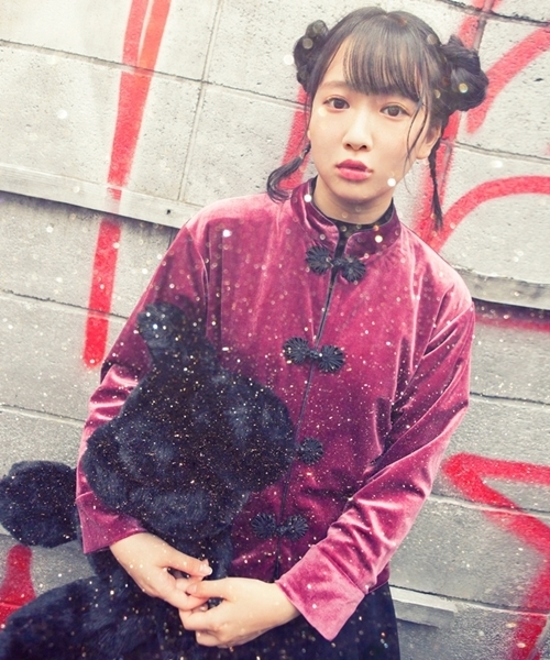 Wc ダブル シー の Wc ベロアチャイナカーディガン カーディガン ボレロ Wear