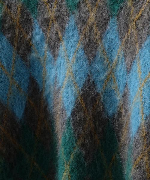 BEAUTY&YOUTH UNITED ARROWS（ビューティーアンドユースユナイテッドアローズ）の「BY ∴ アーガイル シャギー ニット◆（ニット/セーター・メンズ・グレー/ダークグレー・LARGE/MEDIUM/SMALL/X-LARGE）」の4枚目の写真