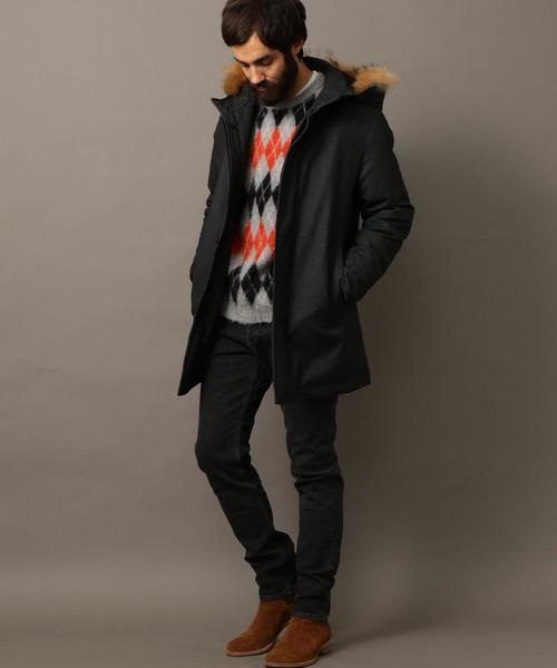 BEAUTY&YOUTH UNITED ARROWS（ビューティーアンドユースユナイテッドアローズ）の「BY ∴ アーガイル シャギー ニット◆（ニット/セーター・メンズ・グレー/ダークグレー・LARGE/MEDIUM/SMALL/X-LARGE）」の11枚目の写真