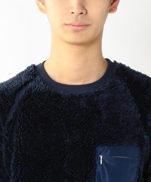 coen（コーエン）の「ボアフリースクルーネック（スウェット・メンズ・オフホワイト/ネイビー・LARGE/SMALL/MEDIUM/X-LARGE）」の4枚目の写真