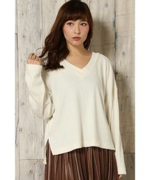 VENCEEXCHANGE | リブ起毛両Ｖプルオーバー(ニット/セーター)