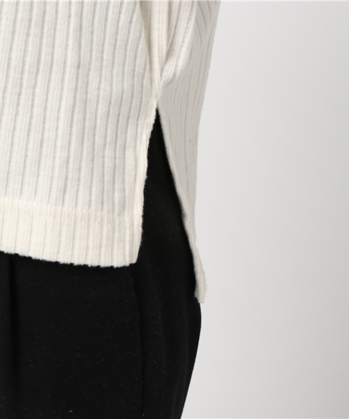 VENCEEXCHANGE（ヴァンスエクスチェンジ）の「リブ起毛両Ｖプルオーバー（ニット/セーター・レディース・ピンク/オフホワイト/ブラック・MEDIUM）」の9枚目の写真