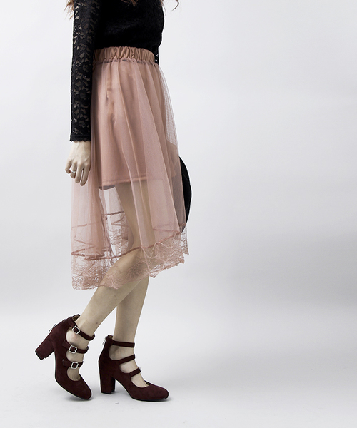 WEGO（ウィゴー）の「WEGO/シアーチュールスカート（スカート・レディース・ピンク/ホワイト/ブラック・FREE）」の20枚目の写真