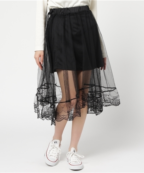 WEGO（ウィゴー）の「WEGO/シアーチュールスカート（スカート・レディース・ピンク/ホワイト/ブラック・FREE）」の13枚目の写真