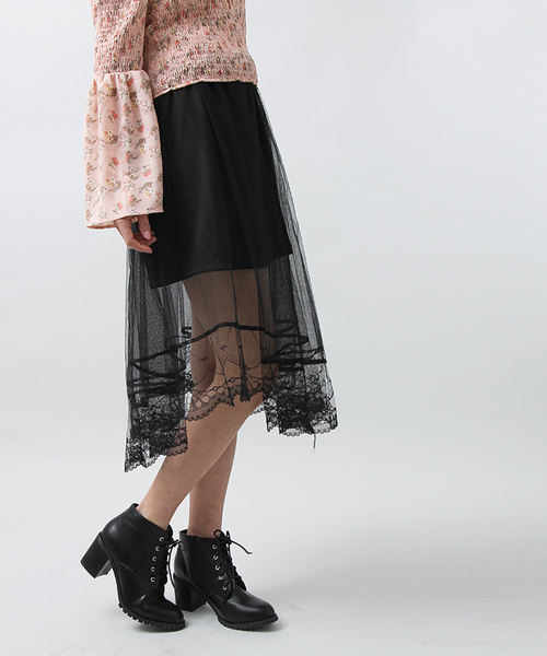 WEGO（ウィゴー）の「WEGO/シアーチュールスカート（スカート・レディース・ピンク/ホワイト/ブラック・FREE）」の19枚目の写真