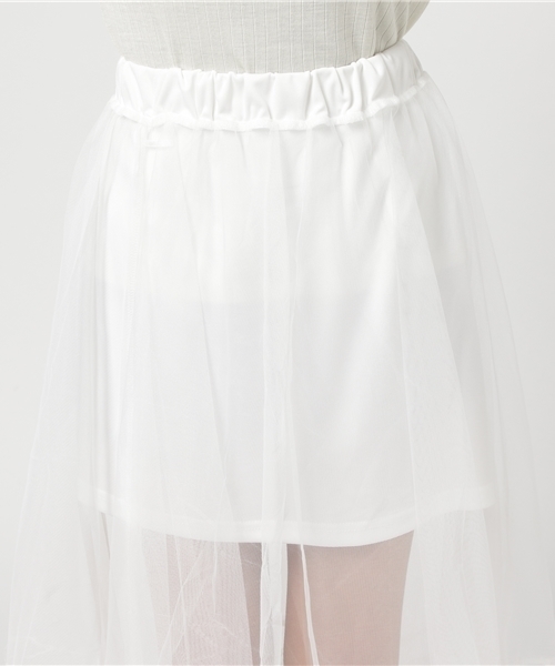 WEGO（ウィゴー）の「WEGO/シアーチュールスカート（スカート・レディース・ピンク/ホワイト/ブラック・FREE）」の7枚目の写真