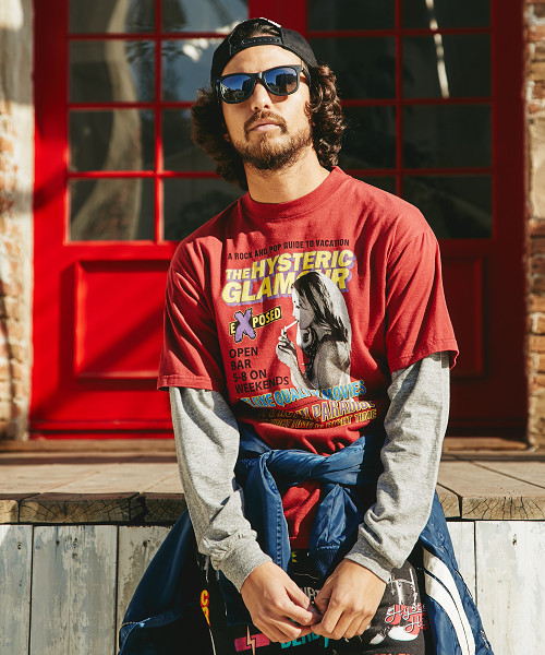 HYSTERIC GLAMOUR（ヒステリックグラマー）の「THE GUIDE pt T-SH（Tシャツ/カットソー・メンズ・レッド/ホワイト/ブラック・X-SMALL/LARGE/SMALL/MEDIUM）」の3枚目の写真