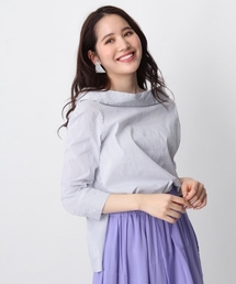 Andemiu | ロールネックバックボタンブラウス749040(シャツ/ブラウス)