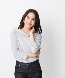 Andemiu | ロールネックバックボタンブラウス749040(シャツ/ブラウス)