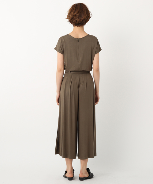 UNRELISH（アンレリッシュ）の「サイドスリットロンパース（ワンピース・レディース・カーキ/オレンジ/ブラック・MEDIUM）」の12枚目の写真